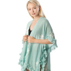 Flower Embroidery w/Ruffles